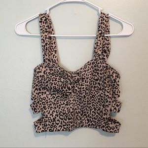 Fun cheetah print crop top! Never worn!
